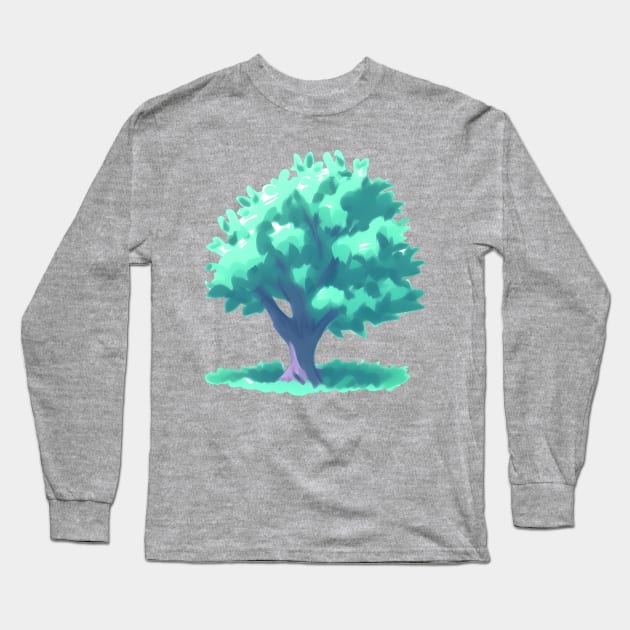 Protect the Earth Digital Tree Painting (MD23ERD002) Long Sleeve T-Shirt by Maikell Designs